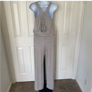 Sky | Crochet Lace Back Jumpsuit | S